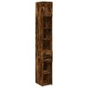 vidaXL Slim Storage Cabinet Smoked Oak 30x42.5x225 cm Engineered Wood
