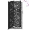 vidaXL Garden Gate Black 100x175 cm Steel Flame Design