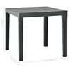 vidaXL Garden Table with 2 Benches Plastic Anthracite