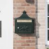 vidaXL Wall Mounted Mailbox Green 40.5 x 16 x 45 cm Cast Aluminum