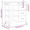 vidaXL Kitchen Trolley MONZA 84x40x88.5 cm Solid Wood Pine