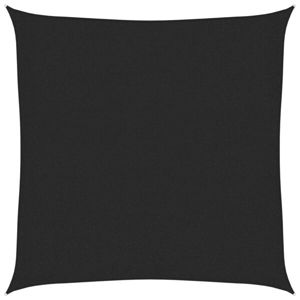 vidaXL Sunshade Sail 160 g/m² Black 2.5x2.5 m HDPE