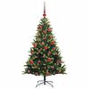 vidaXL Artificial Hinged Christmas Tree 150 LEDs Green 150 cm