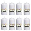 Bolsius Pillar Candles 8 pcs 130x68 mm White