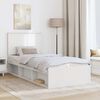 vidaXL Bed Frame with Headboard White 90 x 190 cm Solid Pine Wood