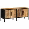 vidaXL Bedside Cabinet 2 pcs Brown and Black 50 x 30 x 45 cm