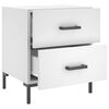 vidaXL Bedside Cabinets 2 pcs White 40x35x47.5 cm Engineered Wood