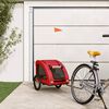 vidaXL Pet Bike Trailer Red Oxford Fabric and Iron