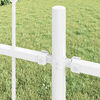 vidaXL Garden Fence 8 pcs White 13.6 x 0.8 m Powder-coated Steel