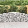 vidaXL Arched Gabion Baskets 25 pcs 400x30x80/100 cm Galvanised Iron