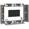vidaXL 8 Piece TV Cabinet Set Grey Sonoma Engineered Wood