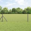 vidaXL Fence with Post Grey 0.8 x 10 m Steel and PVC