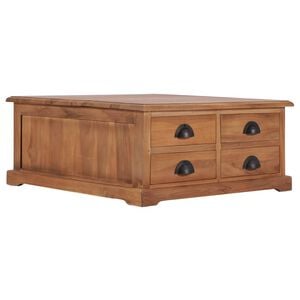 vidaXL Coffee Table | Natural Teak | Solid Teak Wood | Standard | Coffee Table