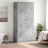 vidaXL Wardrobe Concrete Grey 90x52x200 cm Engineered Wood