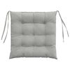 vidaXL Seat Cushions 4 pcs Light Grey 40 x 40 x 6 cm Microfibre