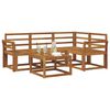 vidaXL Outdoor Sofa Set 5 pcs Natural Solid Acacia Wood