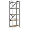 vidaXL Bookshelf 5-Tier 56 x 34 x 171 cm Engineered Wood Artisan Oak