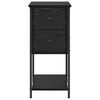 vidaXL Bedside Cabinet Black oak 32 x 42 x 70 cm Engineered wood