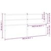vidaXL Metal Replace Headboard White 200 cm