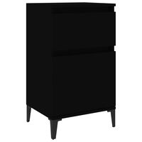 vidaXL Bedside Cabinet Black 40x35x70 cm