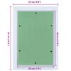 vidaXL Access Panel Green and Silver 25 x 35 cm