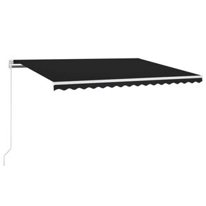 vidaXL Manual Retractable Awning 400x350 cm Anthracite (313195+313181)