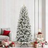 vidaXL Artificial Christmas Tree with 300 LEDs with Stand White 240 cm