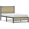 vidaXL Metal Bed Frame without Mattress Sonoma Oak 80x200 cm