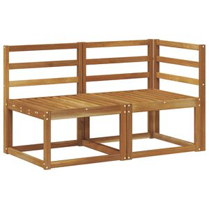 vidaXL Outdoor Middle and Corner Sofa 2 Piece Natural