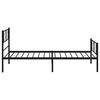 vidaXL Metal Bed Frame without Mattress with Footboard Black 80x200cm