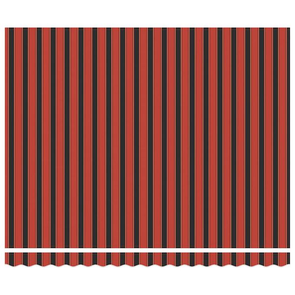 vidaXL Retractable Awning Orange and Brown 4x3 m Fabric and Aluminium