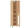 vidaXL Highboard Sonoma Oak 34.5x34x180 cm Engineered Wood