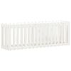vidaXL Garden Raised Bed with Fence Design White 200x50x70 cm Solid Wood Pine