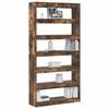 vidaXL Book Cabinet Smoked Oak 100 x 30 x 198 cm Engineered Wood