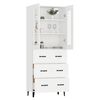 vidaXL Highboard White 69.5x34x180 cm Engineered Wood