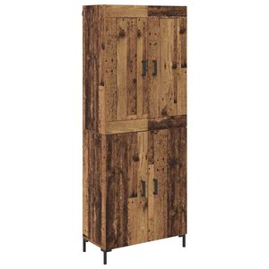vidaXL Highboard 2 pcs Old Wood Engineered Wood