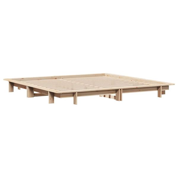 vidaXL Bed Frame without Mattress 180x200 cm Super King Solid Wood Pine
