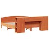 vidaXL Bookcase Bed without Mattress Wax Brown 180x200cm Solid Wood Pine