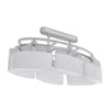 vidaXL Ceiling Lamp | Chrome, White | Metal frame, Glass shades | Medium