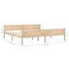 vidaXL Bed Frame without Mattress Solid Pinewood 200x200 cm
