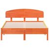 vidaXL Bed Frame without Mattress Wax Brown 120x190 cm Small Double Solid Wood Pine