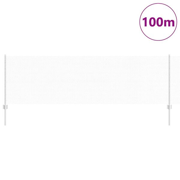 vidaXL Fence with Post Silver 0.8 x 100 m Steel