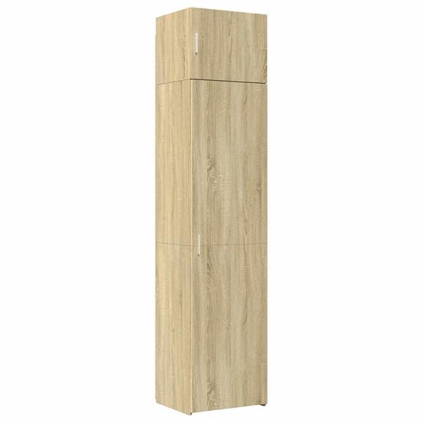 vidaXL Slim Storage Cabinet Sonoma Oak 50x42.5x225 cm Engineered Wood