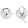 vidaXL Discus Locks with Keys 2 pcs Silver 7 x 2.4 x 7 cm