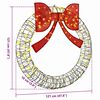 vidaXL Wreath with 150 LEDs Warm white 120 cm Rattan