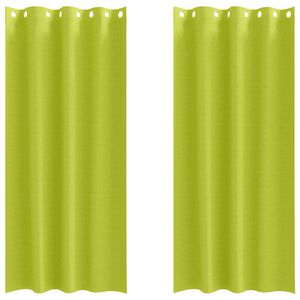 vidaXL Blackout Curtains with Rings 2 pcs Green 225 x 140 cm Polyester