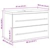 vidaXL Bathroom Sink Cabinet 2 pcs Old Wood 80 x 38.5 x 48 cm