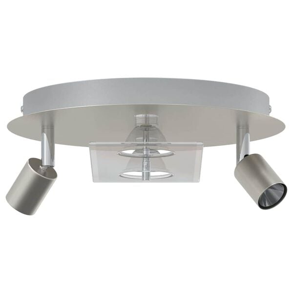 vidaXL Ceiling Spotlight Nickel 29 x 29 x 11 cm Steel and Glass