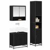 vidaXL Bathroom Furniture Set 3 pcs Black Oak Engineered Wood
