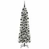 vidaXL Artificial Christmas Tree with 300 LEDs with Stand White 210 cm